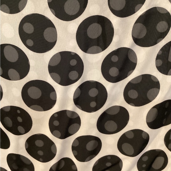Elegant Black and Off White Polka Dot Women's Blouse - Picture 4 of 4